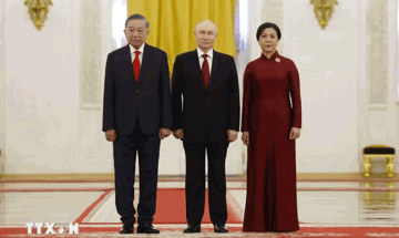 Tổng thống Nga Vladimir Putin chủ trì Lễ đón Tổng Bí thư, Chủ tịch nước Tô Lâm và Phu nhân