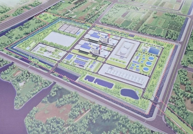 Phối cảnh nhà máy nhiệt điện LNG Thái Bình có công suất 1.500MW, tổng vốn đầu tư 2.69 tỷ USD.