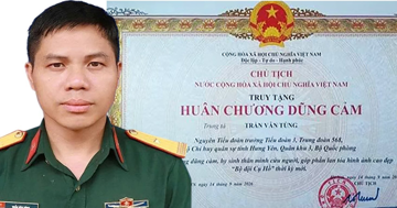 Chủ tịch nước truy tặng Huân chương dũng cảm đối với Trung tá Trần Văn Tùng