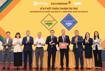Ngân hàng SACOMBANK lần đầu đồng hành cùng hai giải bóng đá chuyên nghiệp quốc gia