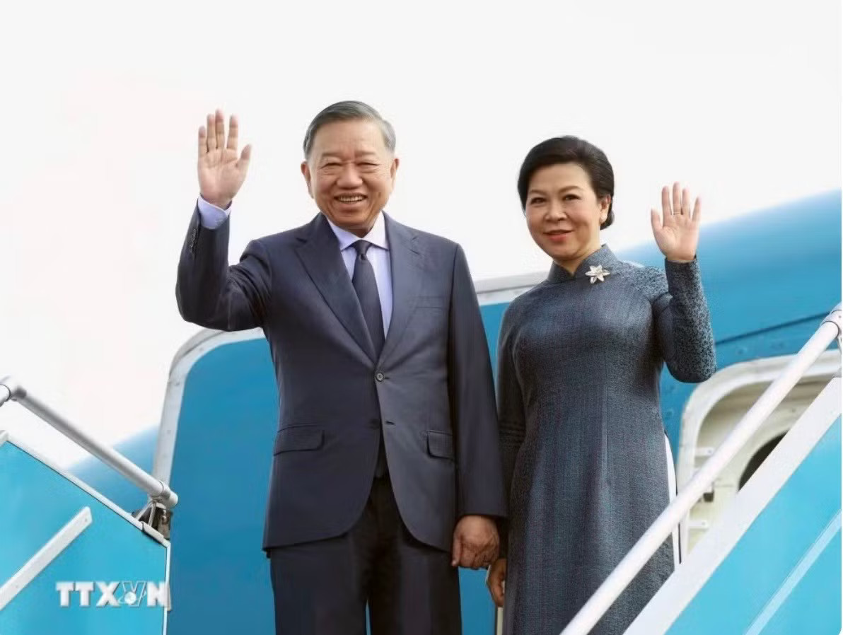 Tổng Bí thư, Chủ tịch nước Tô Lâm và Phu nhân lên đường thăm Nga và Pháp - Ảnh 1.