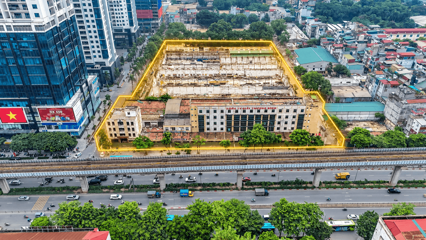 Vị trí khu đất vàng tại số 277 Nguyễn Trãi (phường Khương Đình, Hà Nội) của Công ty Giầy Thượng Đình (Nguồn ảnh: nguoiduatin)